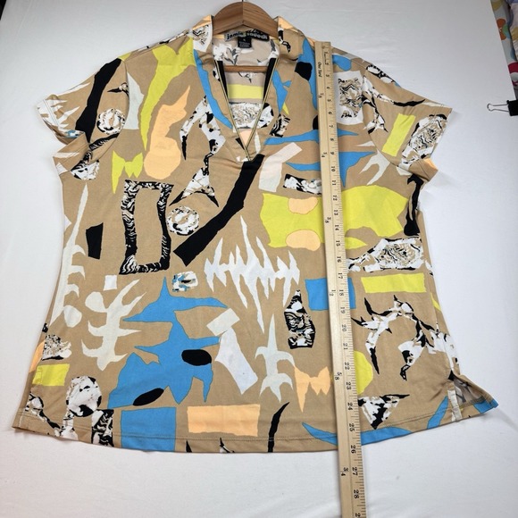 Jamie Sadock Top Womans XL Short Slv Activewear Pickleball Tennis Stretch - Picture 7 of 10